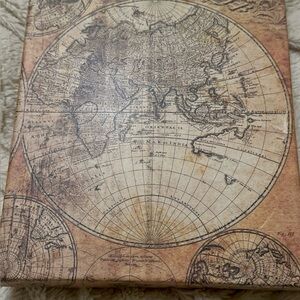 Vintage World Map Calligraphy set.